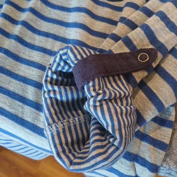 Soverign Code Boys Striped Blue And Gray Snap Henley Size XL - Picture 7 of 10